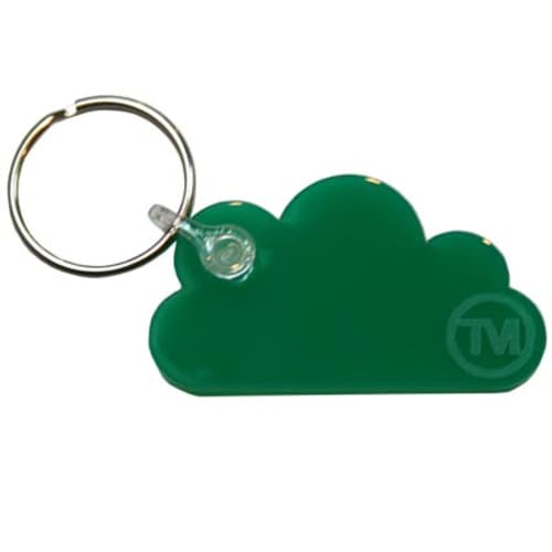 Acrylic Cloud Shape Keyrings in Green