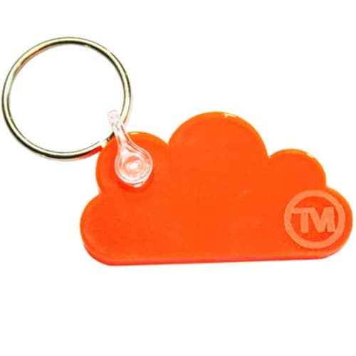 Acrylic Cloud Shape Keyrings in Orange