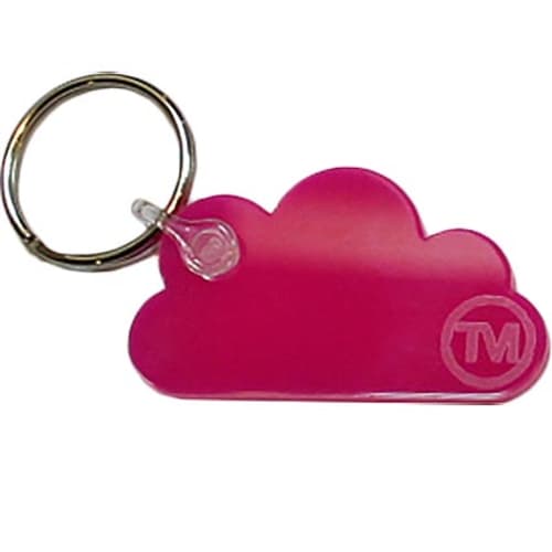 Acrylic Cloud Shape Keyrings in Pink