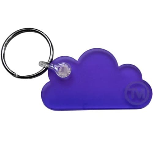 Acrylic Cloud Shape Keyrings in Purple