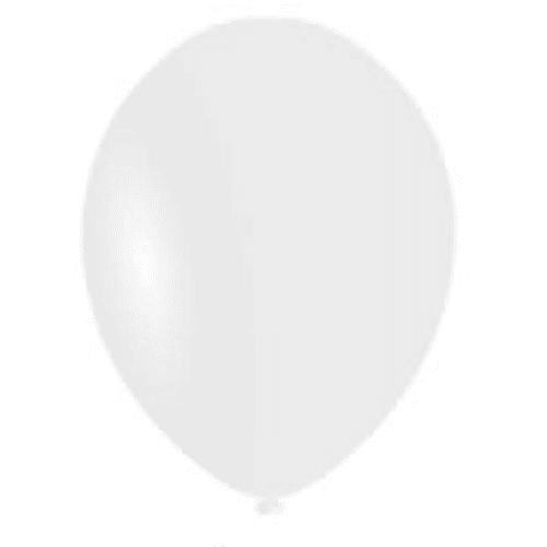 All Round Print Balloons in White