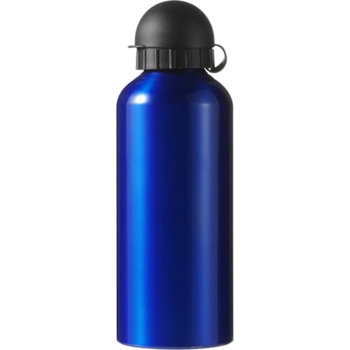 Custom branded 600ml Aluminium Drinks Bottle in cobalt blue from Total Merchandise