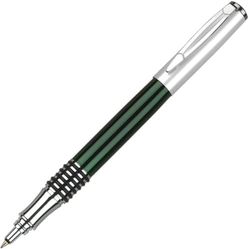 Custom Branded Ambassador Rollerball Pens in Green from Total Merchandise