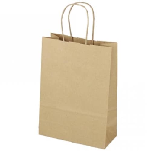 BROWN Small Paper Bags with Twisted Handles -MIMI-8 x 4 x 9H