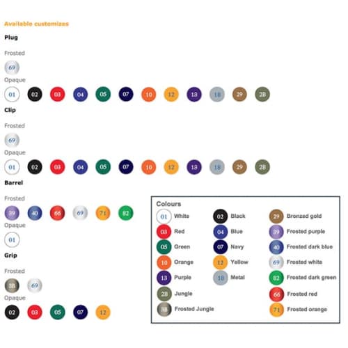 Mix & Match Colour Options for Branded BiC Media Clic Grip Ballpens by Total Merchandise