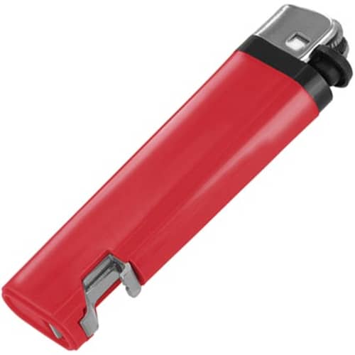 Promotional Red Bottle Opener Lighters Printed with Your Logo from Total Merchandise