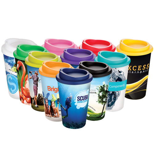 Group Collection of UK Branded Brite Americano Mugs Printed in Full Colour by Total Merchandise
