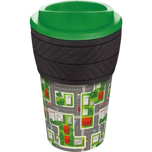 UK Printed Brite Tyre Grip Americano Reusable Coffee Cups Printed by Total Merchandise