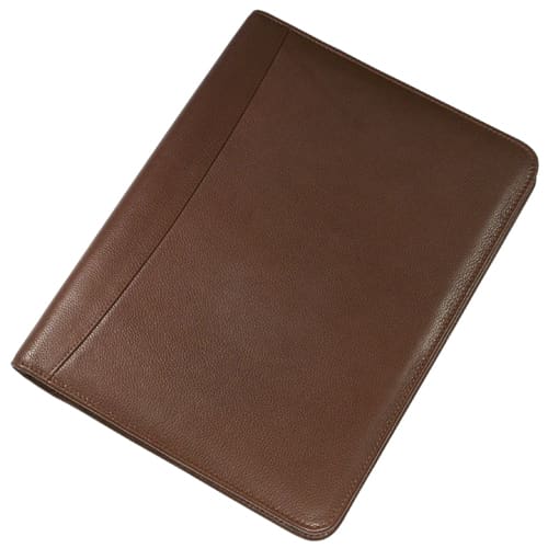 Melbourne Leather Zipped A4 Folders in Tan
