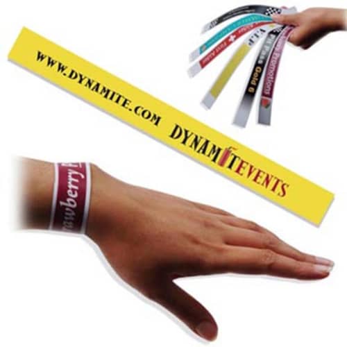 Budget wristbands printed with your logo in up to 4 colours