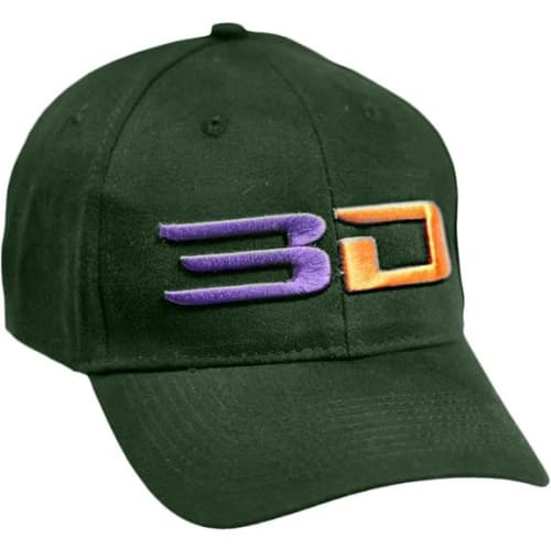 3D Embroidered Caps in Green