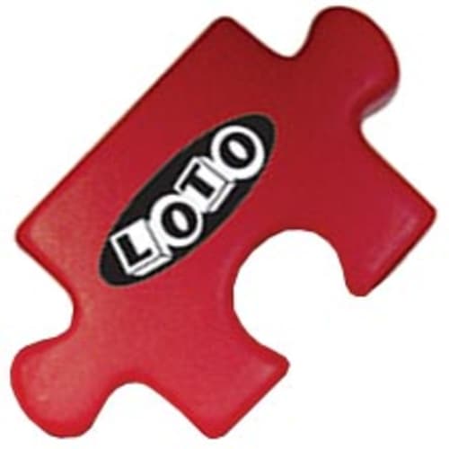 Stress Jigsaw Piece in Red