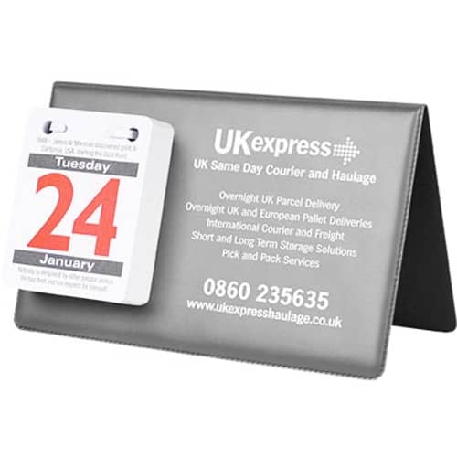 PVC Easel Calendars in Silver