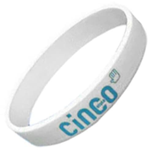 Printed Silicone Wristbands in White