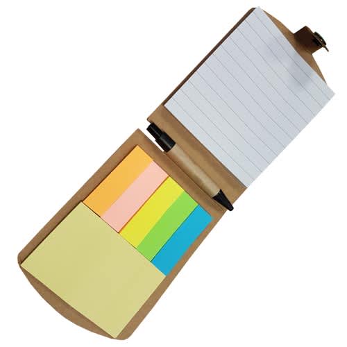 Branded Note Pads with sticky notes and index tabs are ideal for workplace merchandise