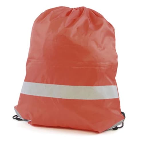 Promotional Celsius Reflective Drawstring Bag in Red from Total Merchandise