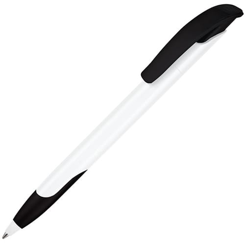 Promotional Challenger Soft Ballpen in White/Black from Total Merchandise