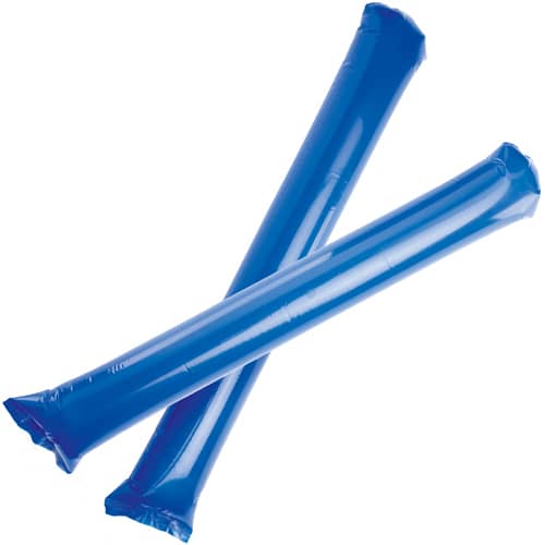 Custom branded Cheering Bang Bang Sticks in blue from Total Merchandise