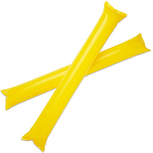 Promotional printed Cheering Bang Bang Sticks in yellow from Total Merchandise