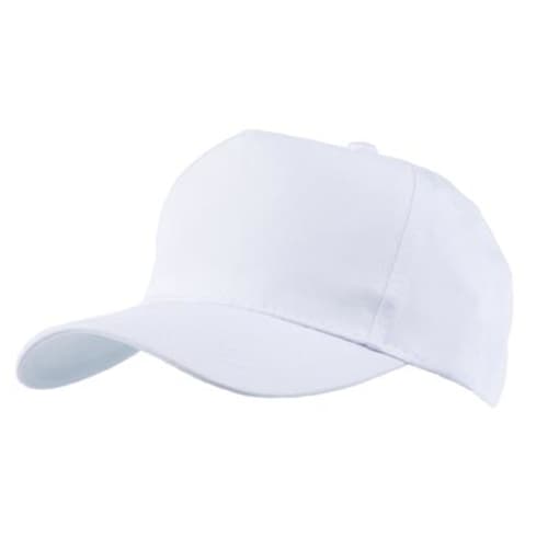 Promotional branded Children's Cotton Twill Baseball Caps in white from Total Merchandise