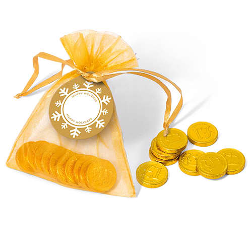 Christmas Chocolate Coin Bags