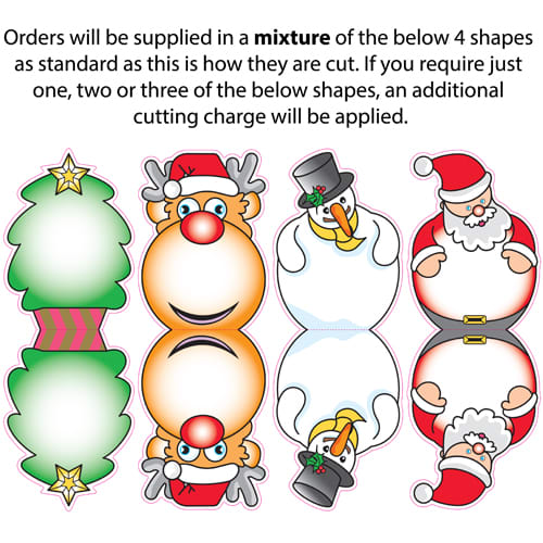 Standard orders will contain a mixture of the 4 different decorations.