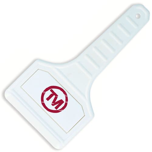 Branded Classic Ice Scrapers in White Printed with Your Logo from Total Merchandise