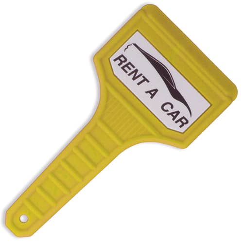 Branded Classic Ice Scrapers in Yellow Printed with Your Logo from Total Merchandise