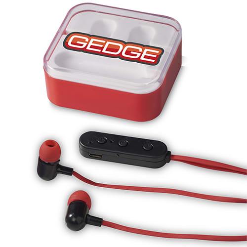 Colour Pop Bluetooth Earbuds in Red