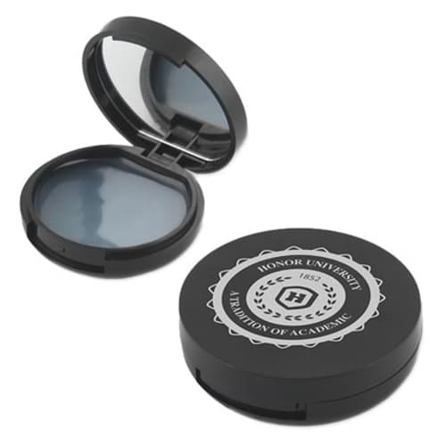 Compact Mirror with Lip Balm in Black