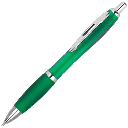 Custom Printed Contour Frost Ballpens in Frosted Green from Total Merchandise