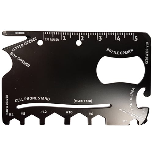 Promotional Credit Card Multi-Tools in Black from Total Merchandise