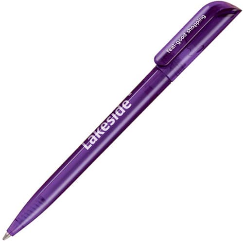 Promotional Alaska Diamond Ballpen in Translucent Purple Printed with a Logo by Total Merchandise