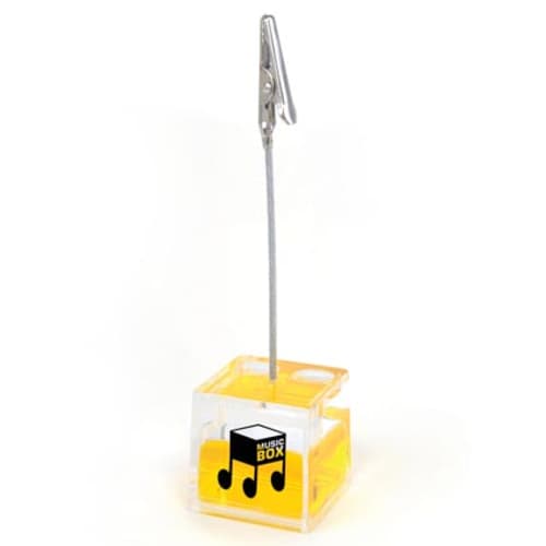 Cube Photo Holders in Translucent/Yellow