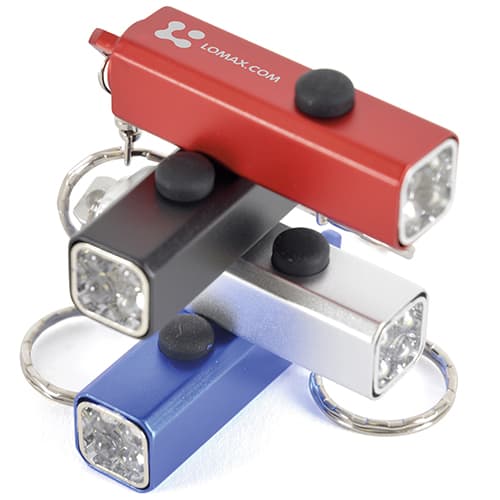 Our Branded Keyring Torches are available in a selection of eye catching colours