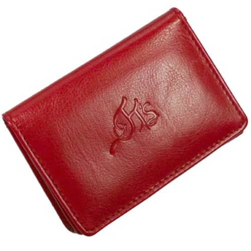 RFID Darwin PU Business Card Holders in Red