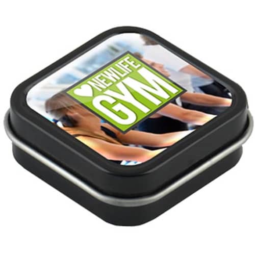 Domed Logo Mini Mint Tins in Black