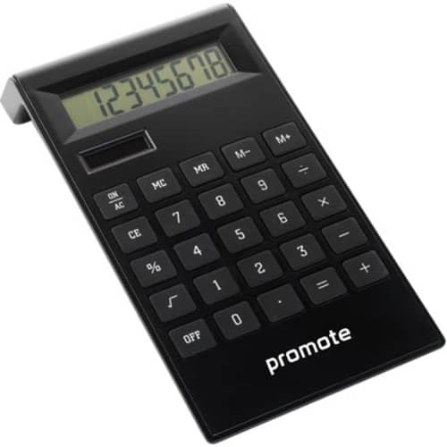 Personalised Dual Powered Desk Calculator In Black from Total Merchandise