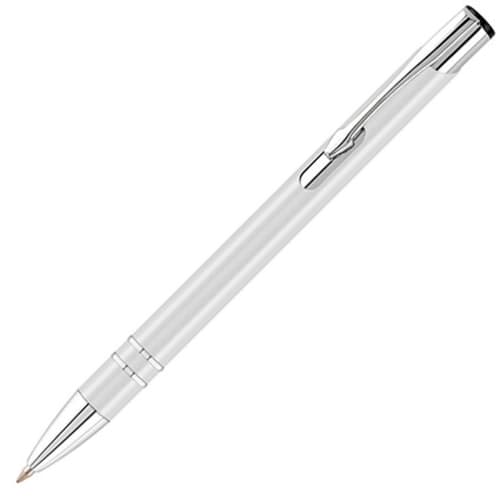 Personalised silver electra enterprise ballpen printed with your logo from Total Merchandise