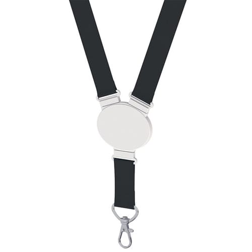 Oval Snap Lanyards in Black