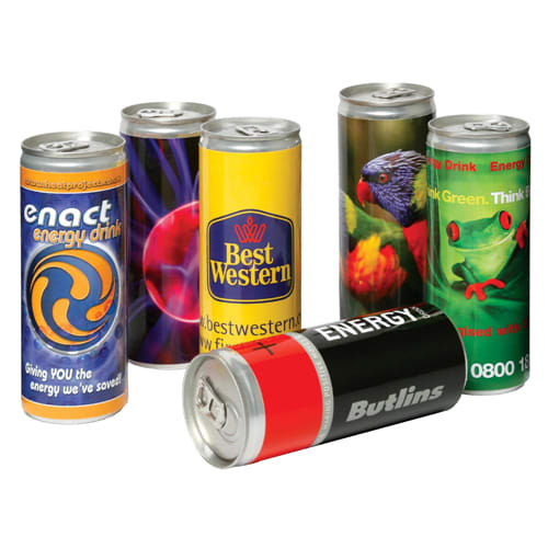 Branded Energy Drinks for Company Merchandise