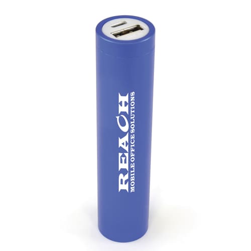 Available in 4 different colours, promotional power banks with your logo.