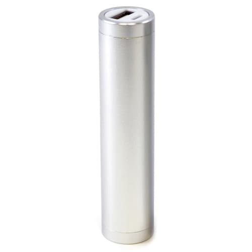 For a sleek promotional product, look no further than our impressive silver power bank.