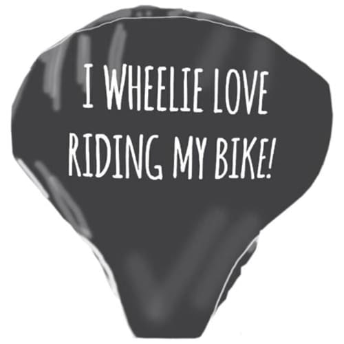 Custom Printed Full Colour Polyester Bike Seat Covers in Black from Total Merchandise