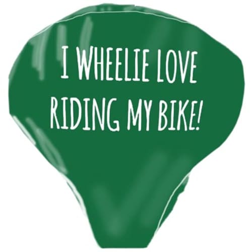 Branded Full Colour Polyester Bike Seat Covers in Green from Total Merchandise