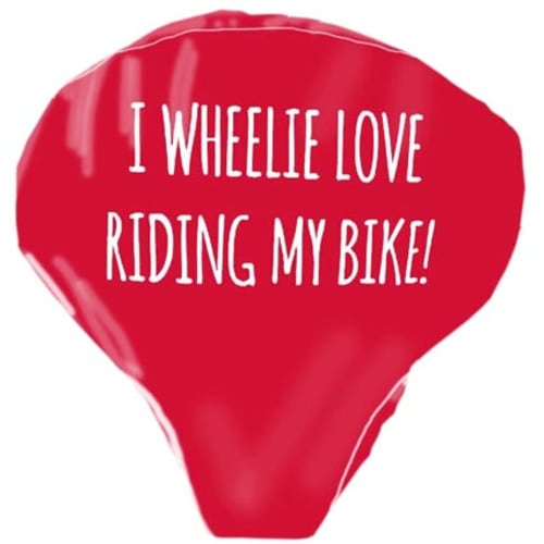 Promotional Full Colour Polyester Bike Seat Covers in Red Printed by Total Merchandise