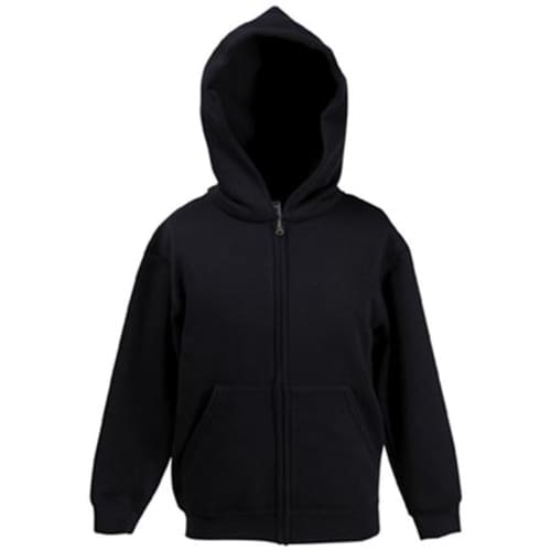 Fruit of the Loom Childrens Hoody in Black