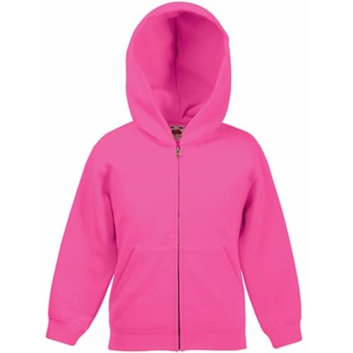 Fruit of the Loom Childrens Hoody in Fuchsia