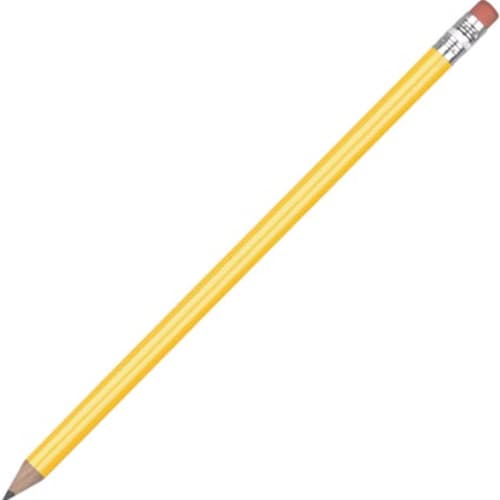 Promotional FSC Wooden Pencil with Eraser in Yellow from Total Merchandise