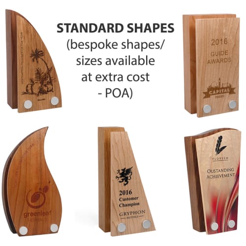 Printed Wood Awards are ideal for school handouts